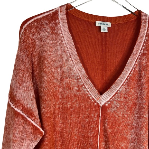 SUNDANCE Johanna V-Neck Cotton Sweater Size XL - Picture 3 of 8
